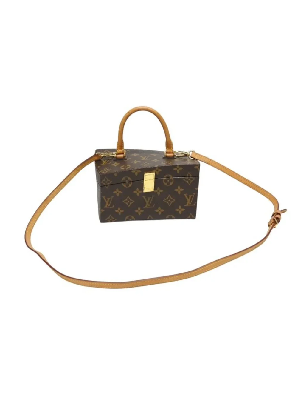 Louis Vuitton Twisted Box 2-Way Bag Frank Gehry Brown Gold